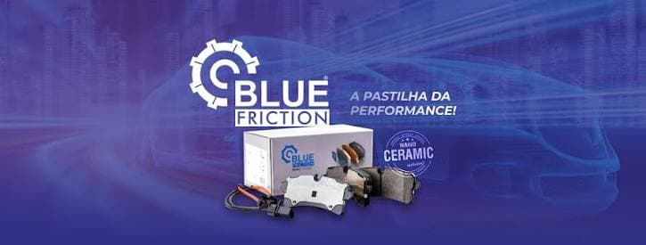 Pastilhas de freio de cerâmica e sensores de desgaste BLUE FRICTION